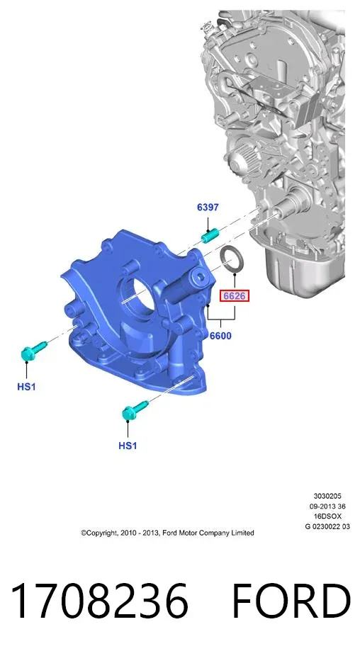 Uszczelka pompy oleju 1708236 Ford