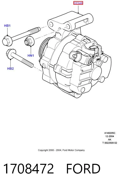 Alternator 1708472 Ford