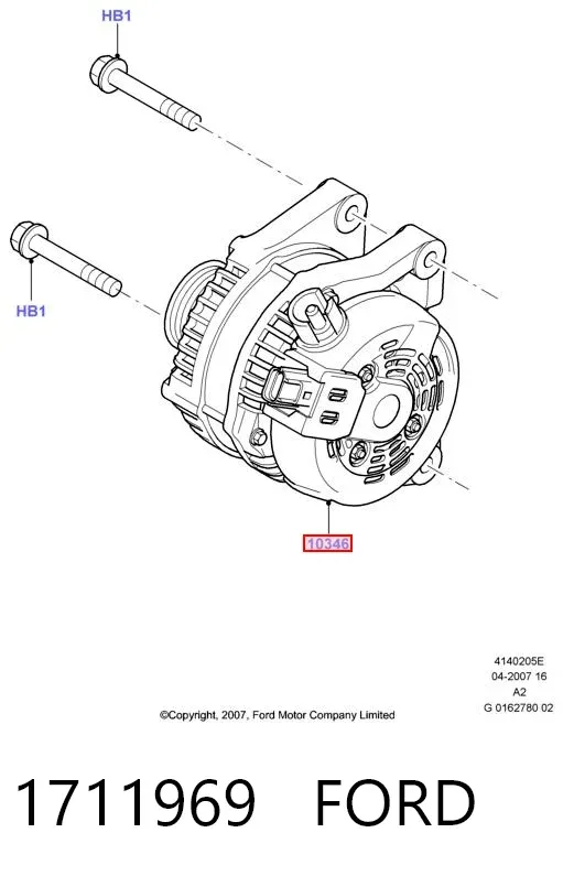 Alternator 1711969 Ford