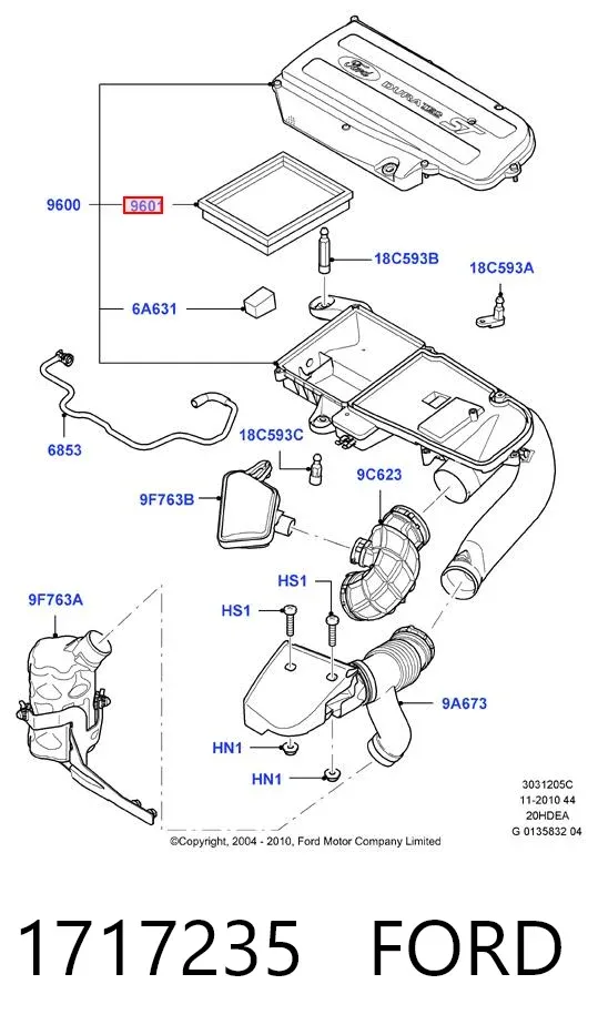 Filtr powietrza 1717235 Ford