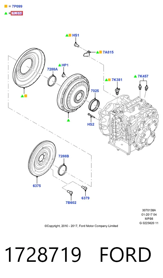 Zestaw sprzęgła (3 części) 1728719 Ford