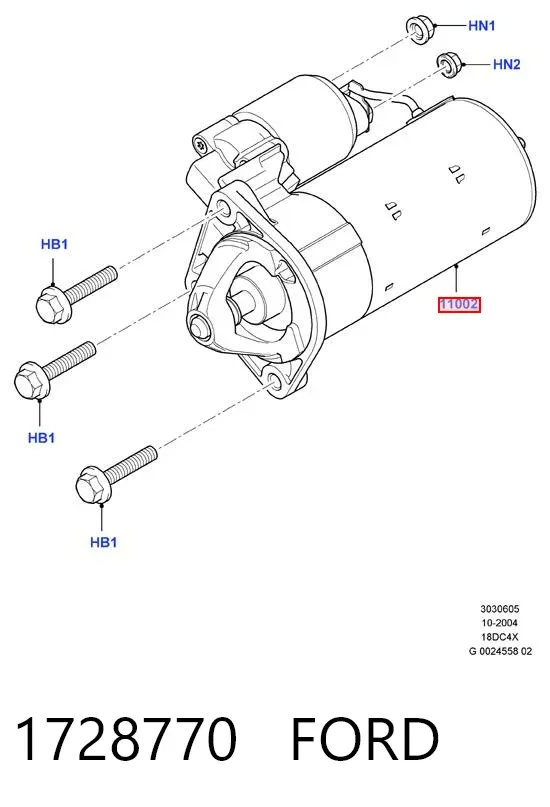 Rozrusznik 1728770 Ford