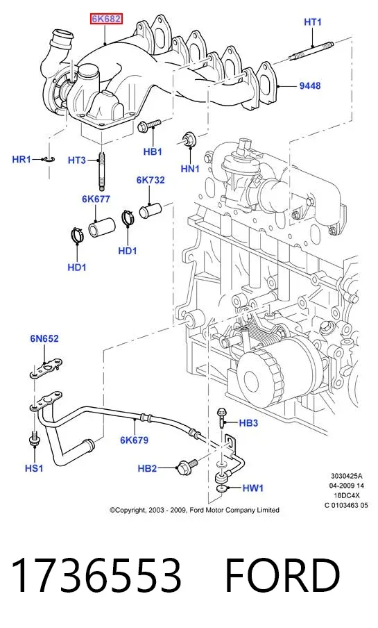 Turbina 1736553 Ford