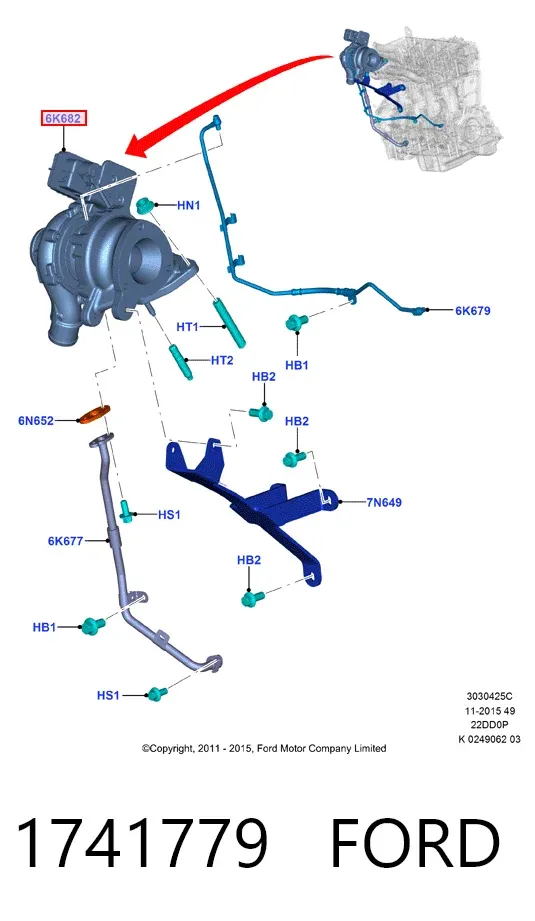 Turbina 1741779 Ford
