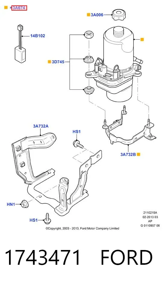 Pompa wspomagania hydraulicznego kierownicy 1743471 Ford