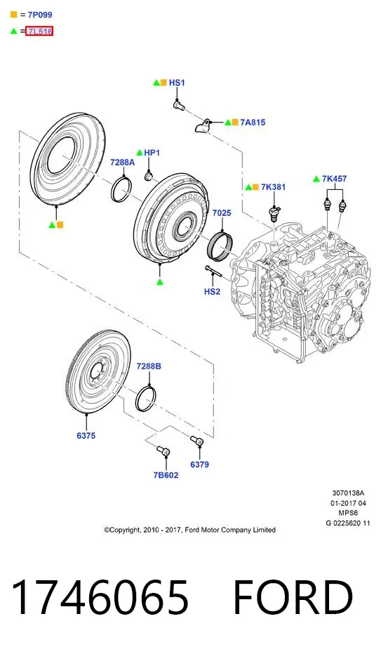 Zestaw sprzęgła (3 części) 1746065 Ford