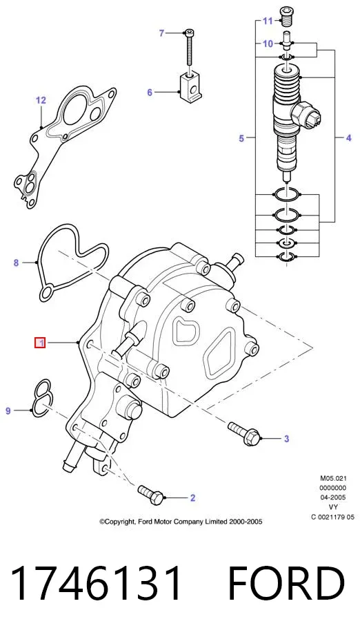 Pompa paliwowa tandemowa 1746131 Ford