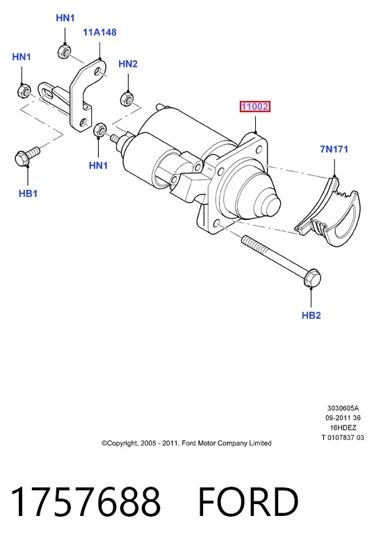 Rozrusznik 1757688 Ford