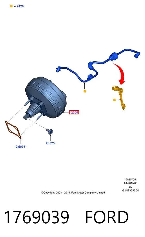 Wzmacniacz próżniowy hamulców Ford Kuga I