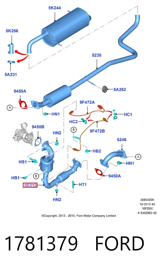 Konwerter-katalizator 1781379 Ford