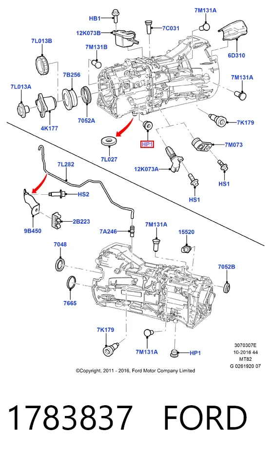 Wkładka dna nadwozia 1783837 Ford