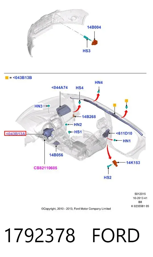 Poduszka powietrzna (Airbag) kierowcy 1792378 Ford