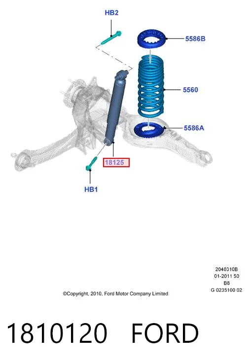 Amortyzator tylny 1810120 Ford