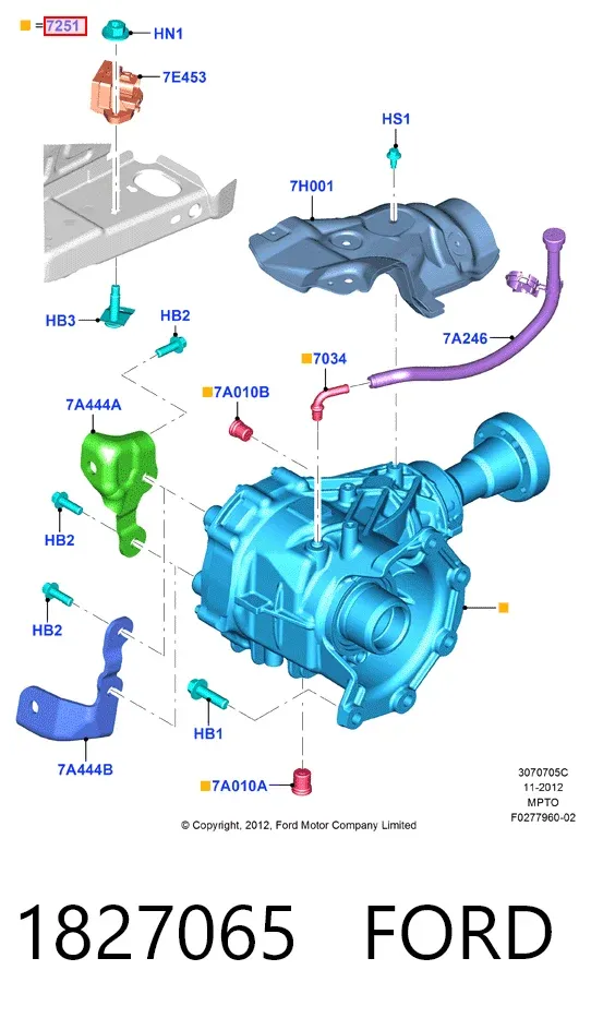 Skrzynia rozdzielcza 1827065 Ford
