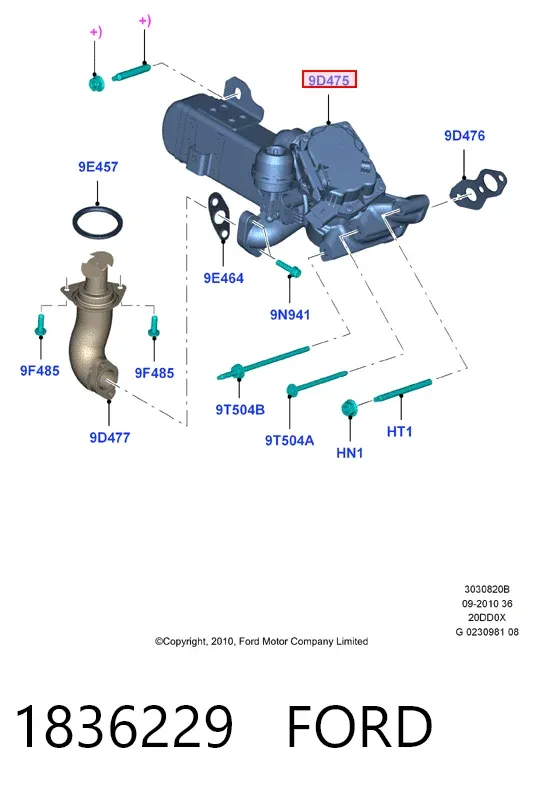 Zawór recyrkulacji spalin EGR 1836229 Ford