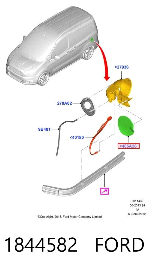 Klapka wlewu paliwa 1844582 Ford