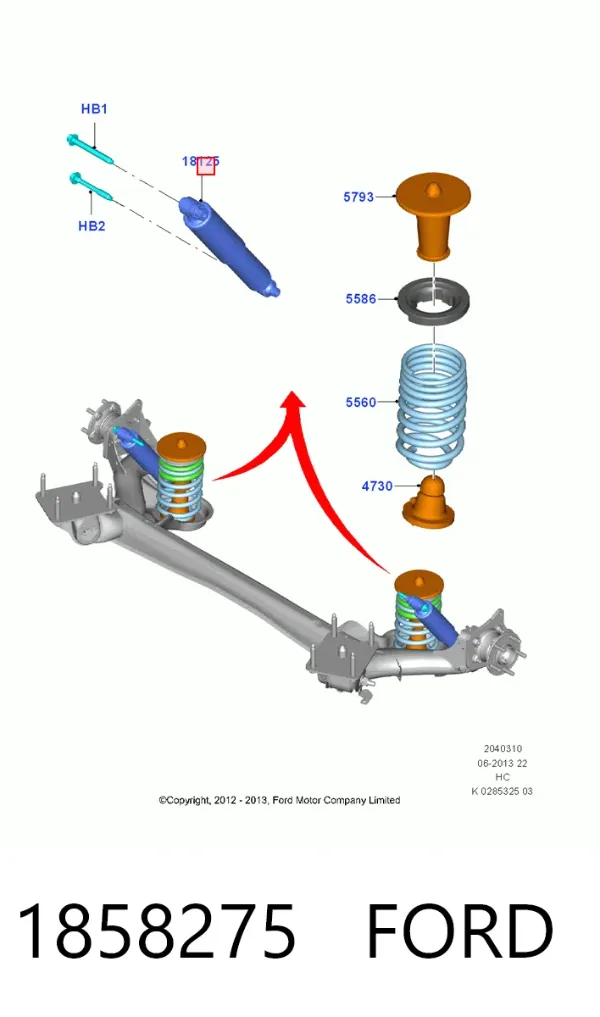 Amortyzator tylny 1858275 Ford