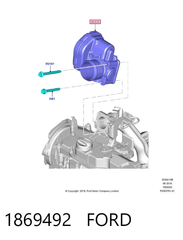 Przepustnica, komplet 1869492 Ford
