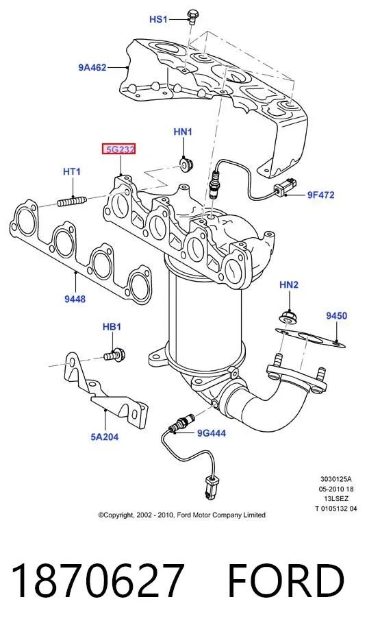 Konwerter-katalizator 1870627 Ford