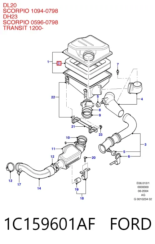 Filtr powietrza 1C159601AF Ford