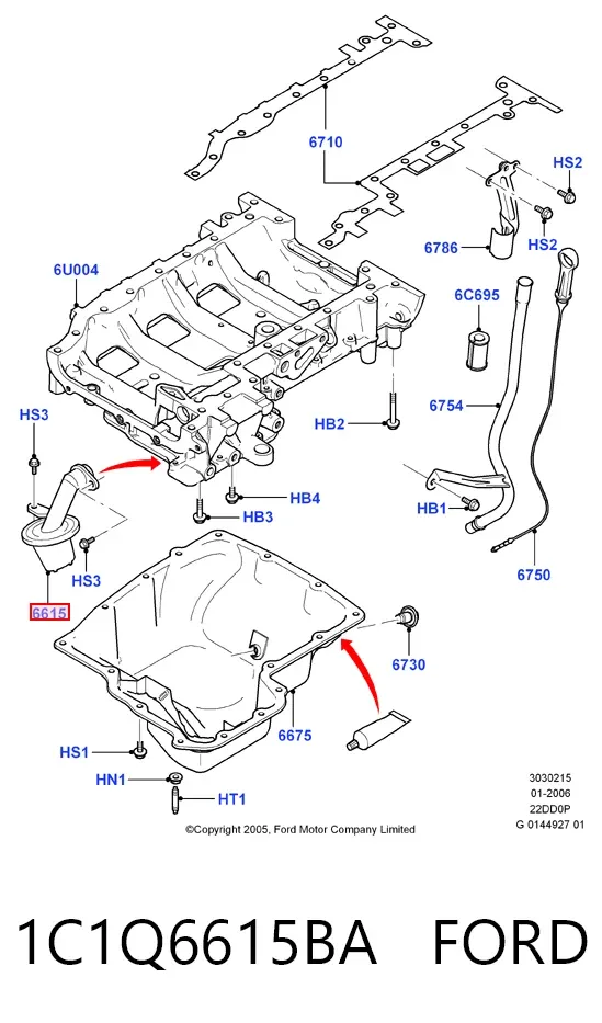 Kanał ssący 1C1Q6615BA Ford