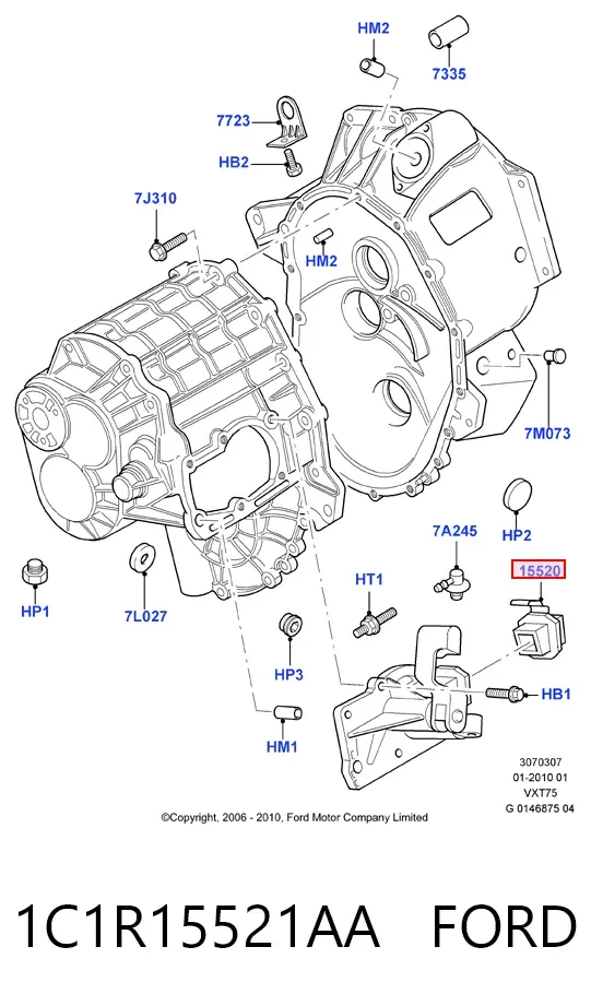 Czujnik włączania światła cofania 1C1R15521AA Ford