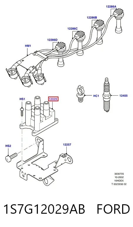 Cewka zapłonowa 1S7G12029AB Ford