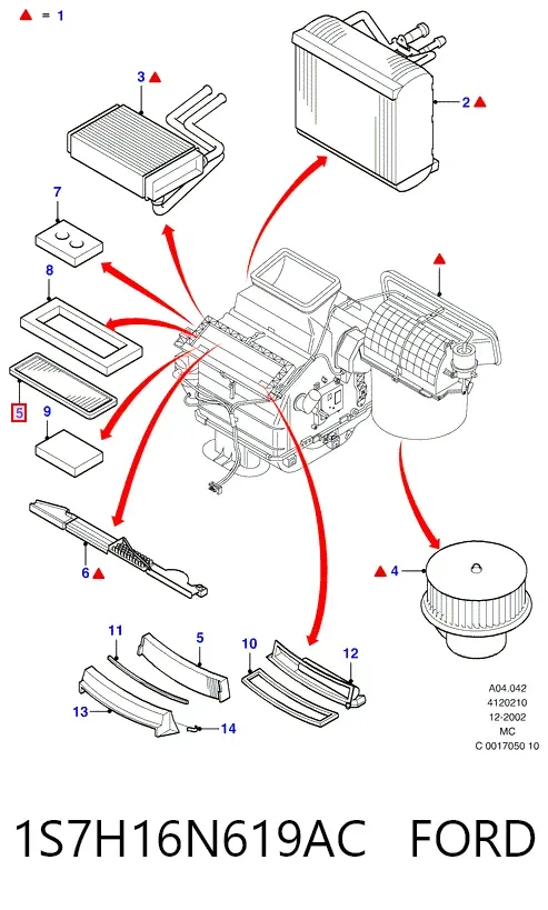 Filtr kabiny 1S7H16N619AC Ford