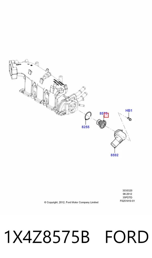 Termostat 1X4Z8575B Ford