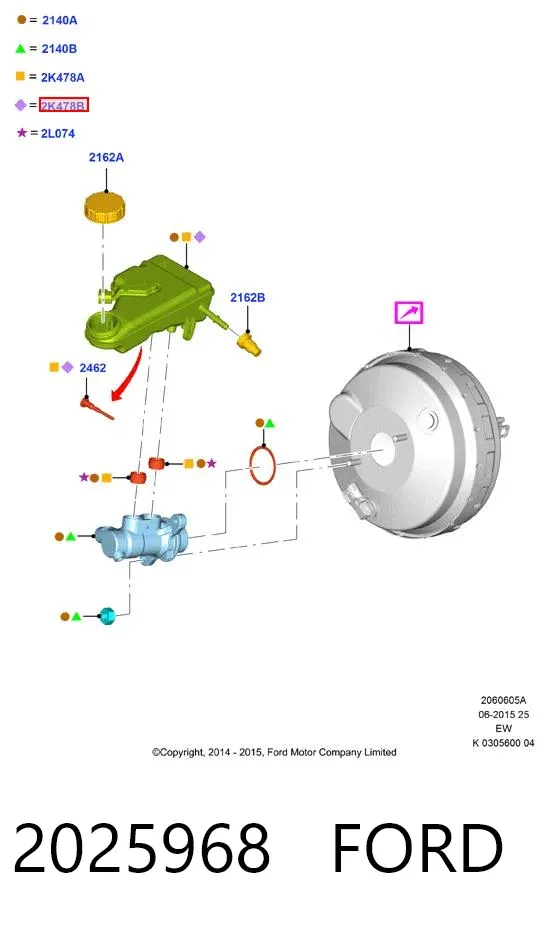 Zbiorniczek głównego cylindra hamulcowego (płynu hamulcowego) Ford Focus III