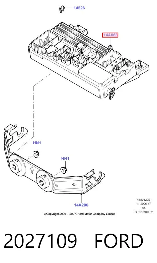 Skrzynka bezpieczników 2027109 Ford