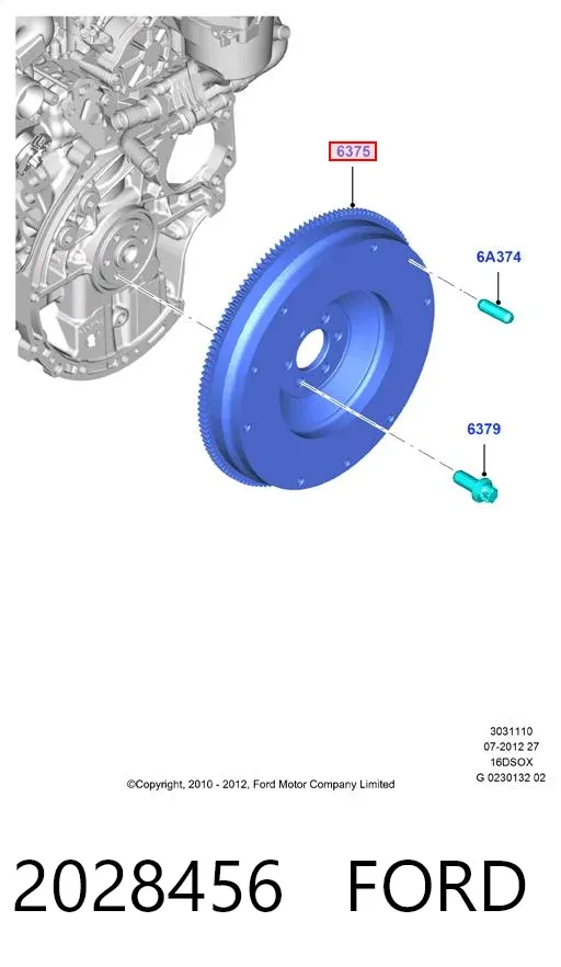 Koło zamachowe silnika 2028456 Ford