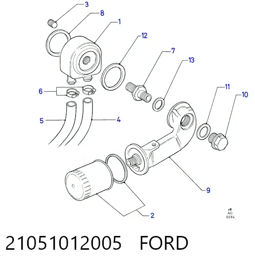 Filtr oleju 21051012005 Ford