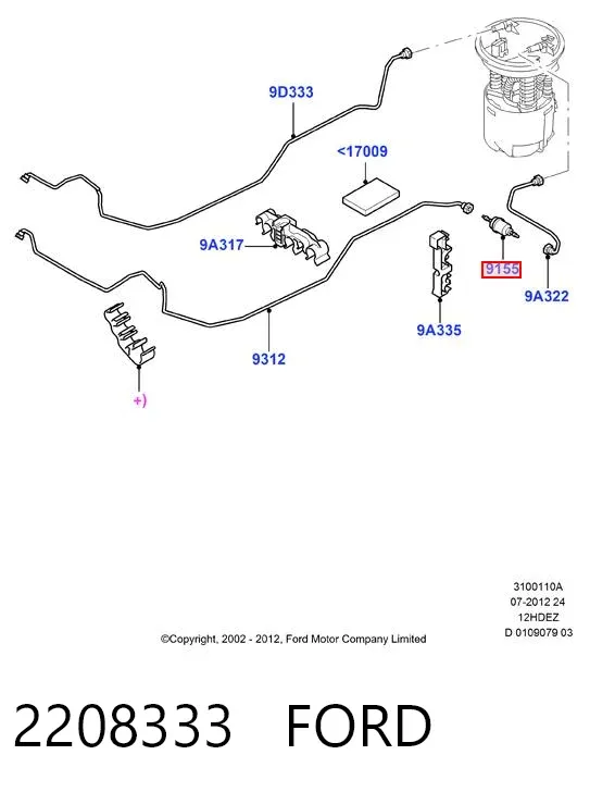 Filtr paliwa 2208333 Ford