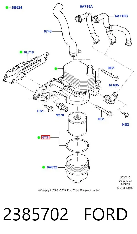 Filtr oleju 2385702 Ford