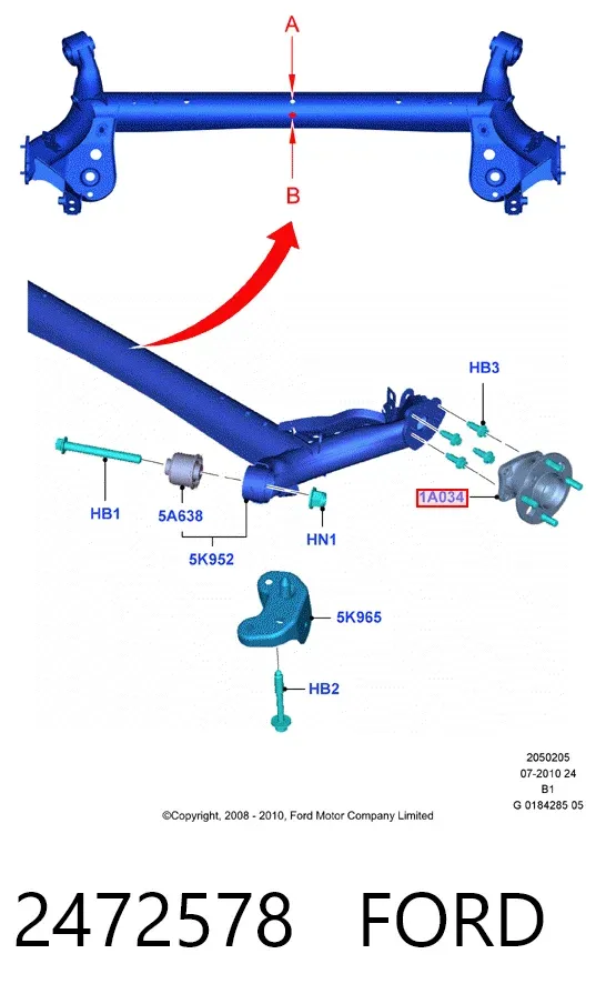 Piasta tylna 2472578 Ford