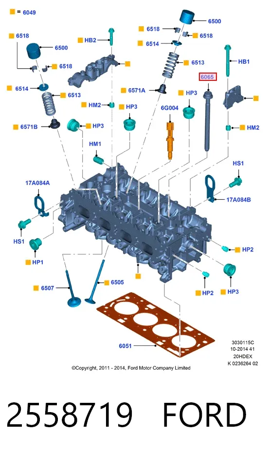 Śruba głowicy cylindrów Ford Explorer U5