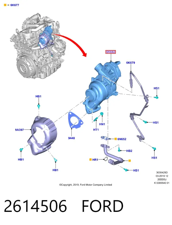 Turbina 2614506 Ford