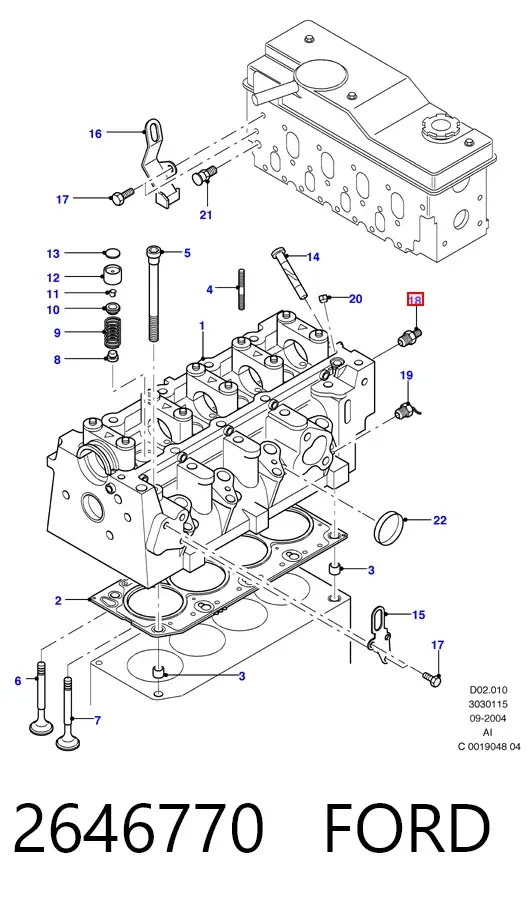 Czujnik ciśnienia oleju 2646770 Ford