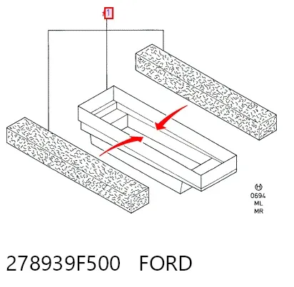 Filtr kabiny 278939F500 Ford