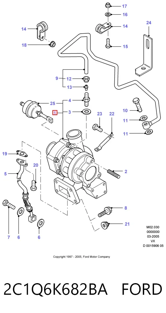Turbina 2C1Q6K682BA Ford