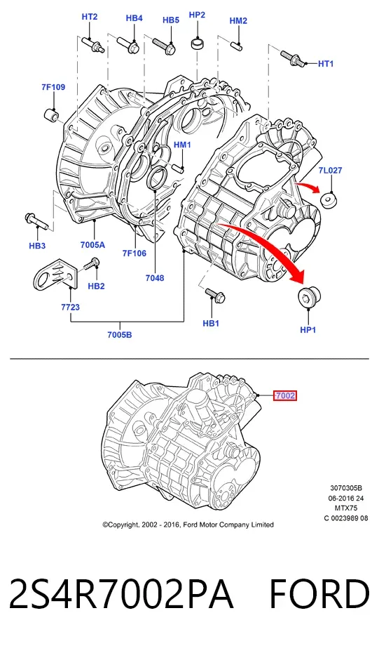 Mechaniczna skrzynia biegów w komplecie Ford Focus I
