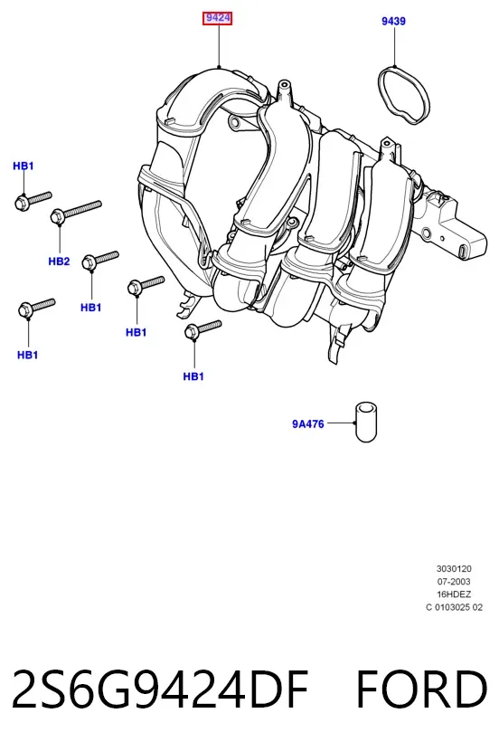 Kolektor ssący 2S6G9424DF Ford