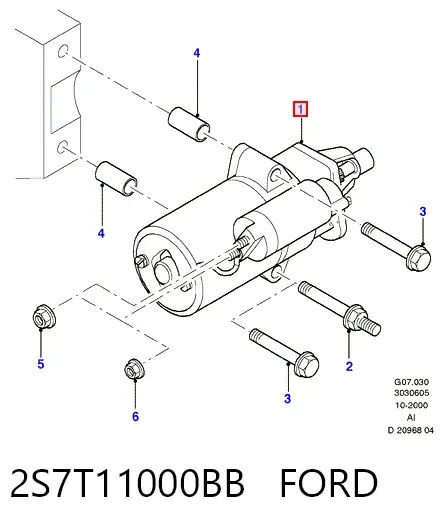 Rozrusznik 2S7T11000BB Ford