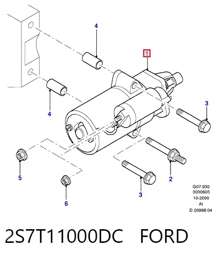 Rozrusznik 2S7T11000DC Ford
