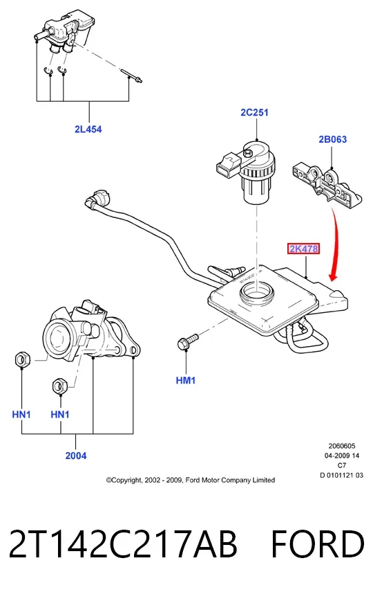 Zbiorniczek głównego cylindra hamulcowego (płynu hamulcowego) Ford Connect TC7