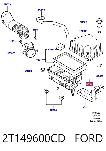 Obudowa filtra powietrza Ford Connect TC7