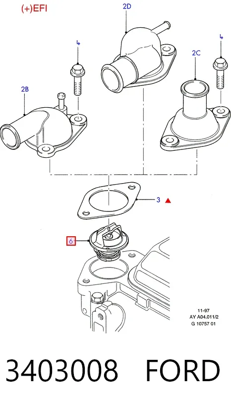Termostat 3403008 Ford