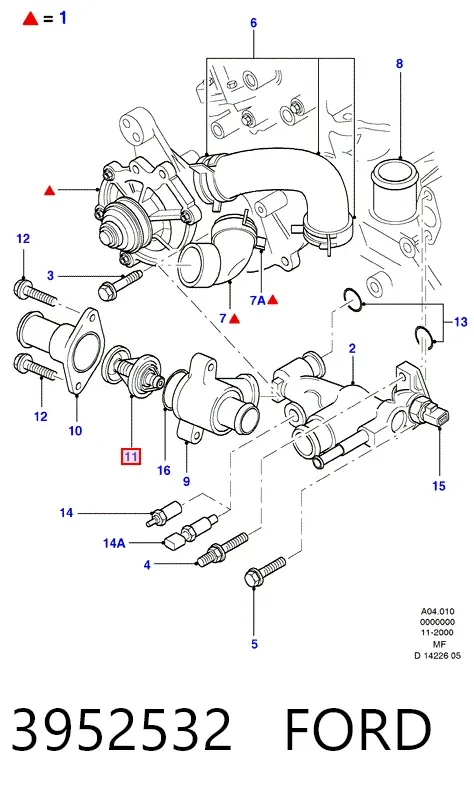 Termostat 3952532 Ford