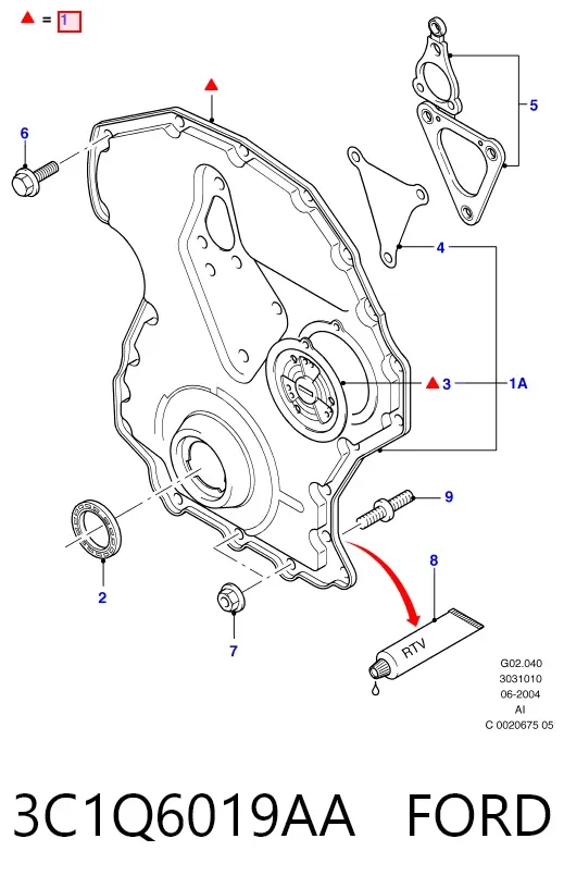 Pokrywa silnika przednia 3C1Q6019AA Ford